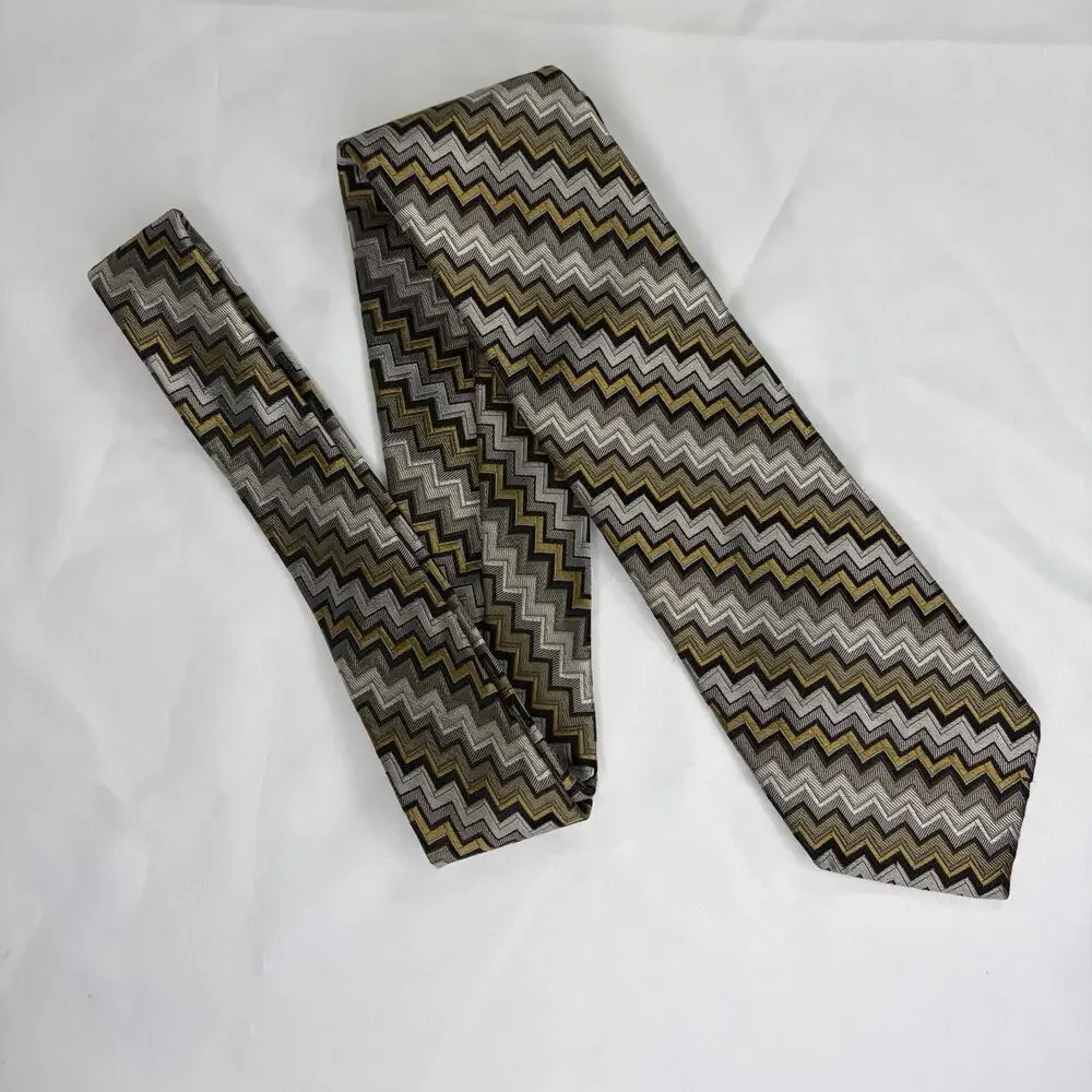 Missoni For Target Silk Necktie Classic Chevron Pattern, Designer, classic, work